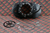 CLUTCH COVER + LOCK UP KIT Billet aluminum Yamaha Banshee clear window BLACK