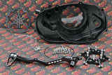 CLUTCH COVER + LOCK UP KIT Billet aluminum Yamaha Banshee clear window BLACK