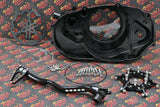 CLUTCH COVER + LOCK UP KIT Billet aluminum Yamaha Banshee clear window BLACK