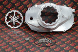Billet aluminum Yamaha Banshee lock up CLUTCH COVER + extra clear window SILVER
