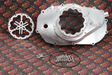 Billet aluminum Yamaha Banshee lock up CLUTCH COVER + extra clear window SILVER