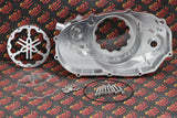 Billet aluminum Yamaha Banshee lock up CLUTCH COVER + extra clear window SILVER
