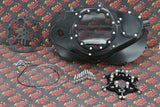 CLUTCH COVER + LOCK UP KIT Billet aluminum Yamaha Banshee clear window BLACK