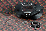 CLUTCH COVER + LOCK UP KIT Billet aluminum Yamaha Banshee clear window BLACK