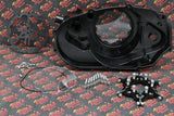 CLUTCH COVER + LOCK UP KIT Billet aluminum Yamaha Banshee clear window BLACK
