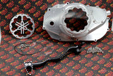 CLUTCH COVER + LEVER Billet aluminum Yamaha Banshee clear window SILVER