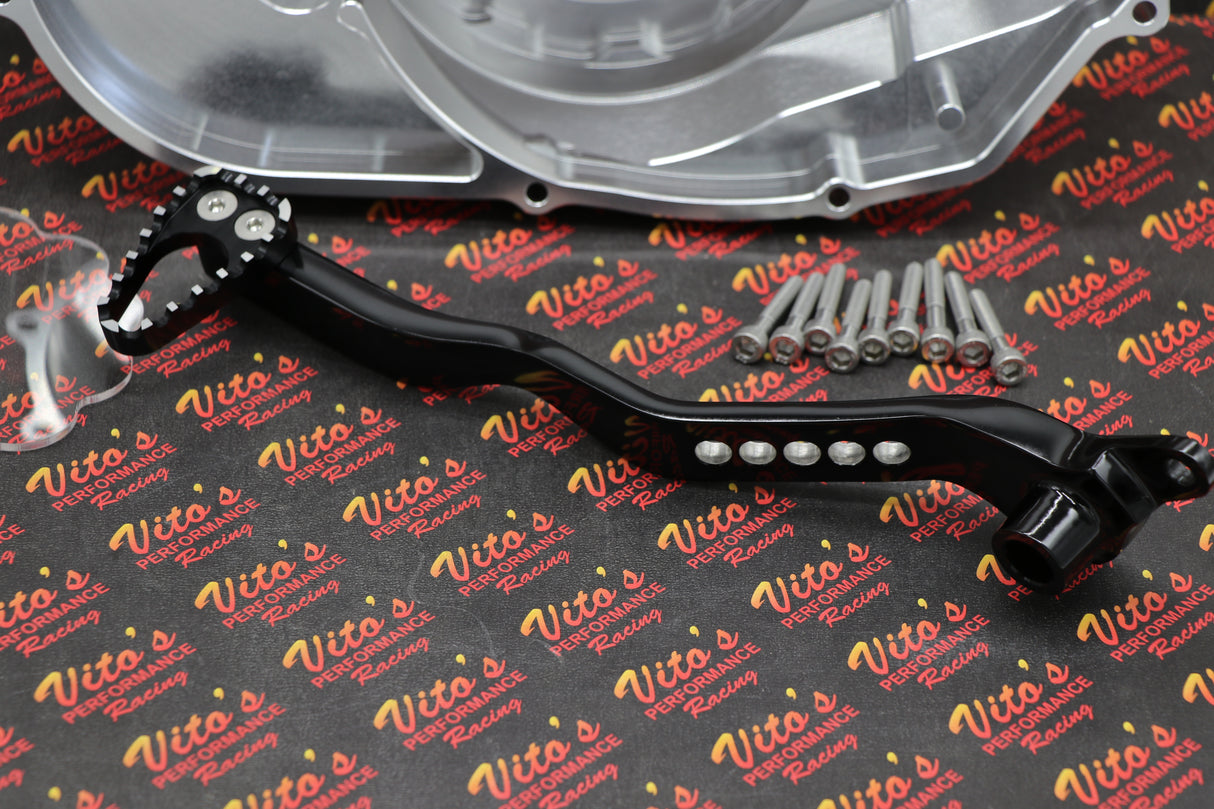CLUTCH COVER + LEVER Billet aluminum Yamaha Banshee clear window SILVER