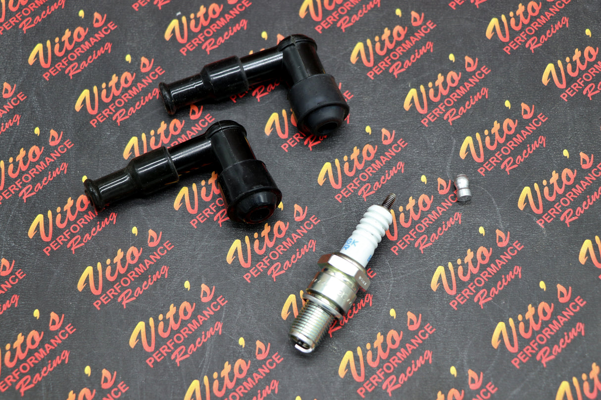 2 x Ignition coil STUD STYLE spark plug caps Yamaha BANSHEE 1987-2006 NEW
