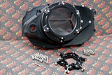CLUTCH COVER + LOCK UP KIT Billet aluminum Yamaha Banshee clear window BLACK