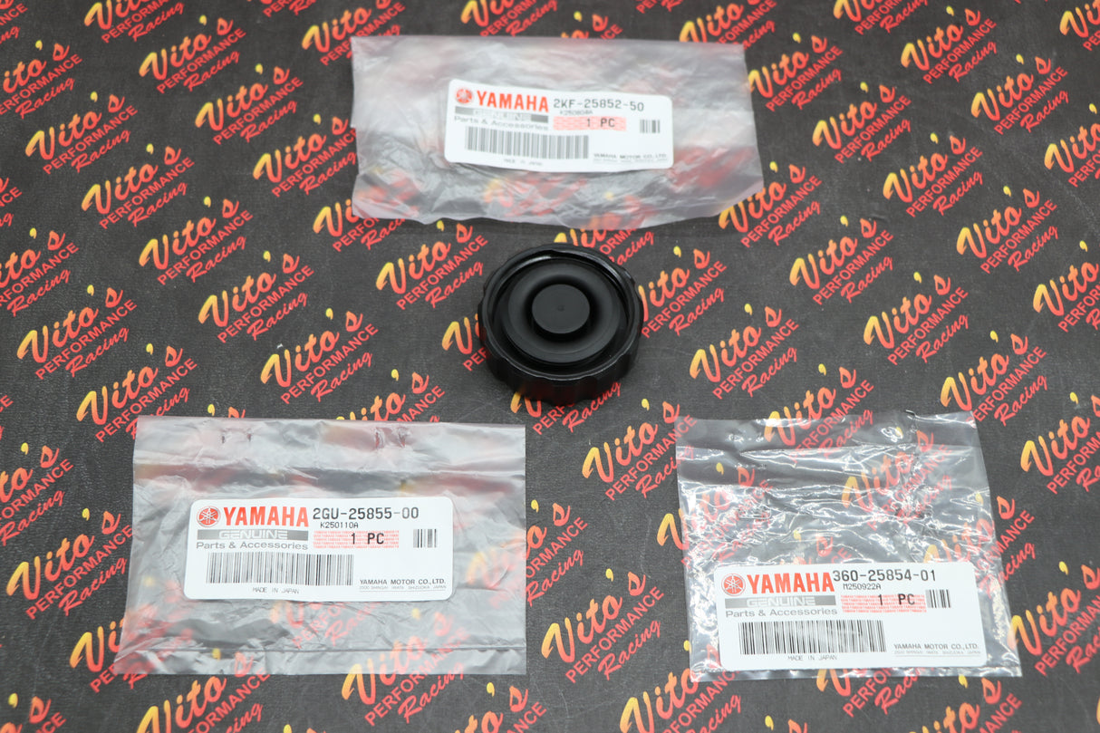 OEM Yamaha Banshee Rear Brake Master Cylinder Cap + Diaphragm + bushing KIT