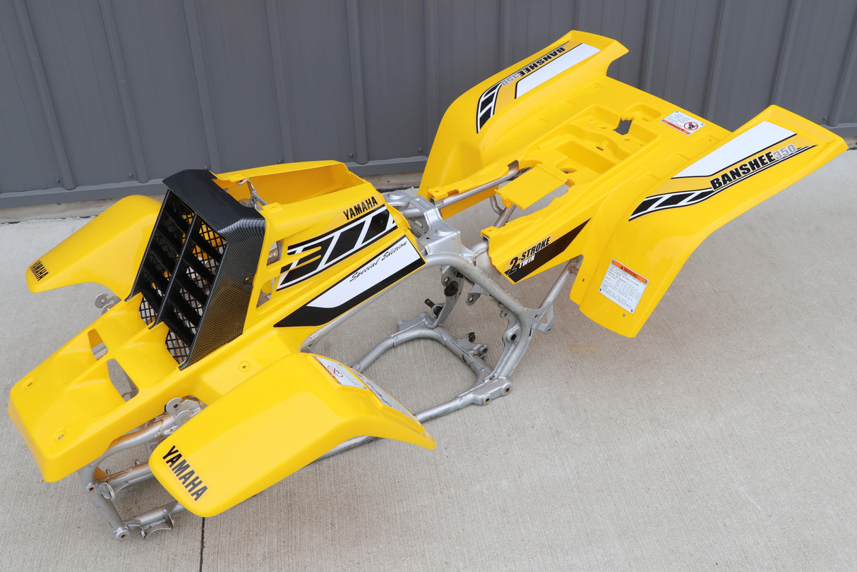 Yamaha Banshee fenders gas tank plastic graphics YELLOW + CARBON GRILL 2006 50th