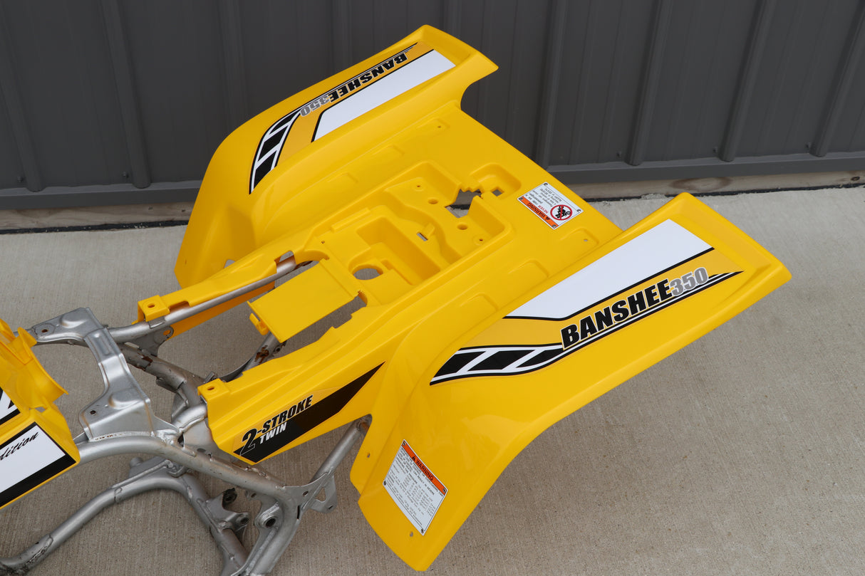 Yamaha Banshee fenders gas tank plastic graphics YELLOW + CARBON GRILL 2006 50th
