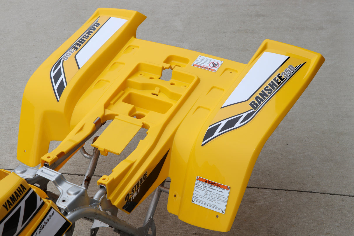 Yamaha Banshee fenders gas tank plastic graphics YELLOW + CARBON GRILL 2006 50th