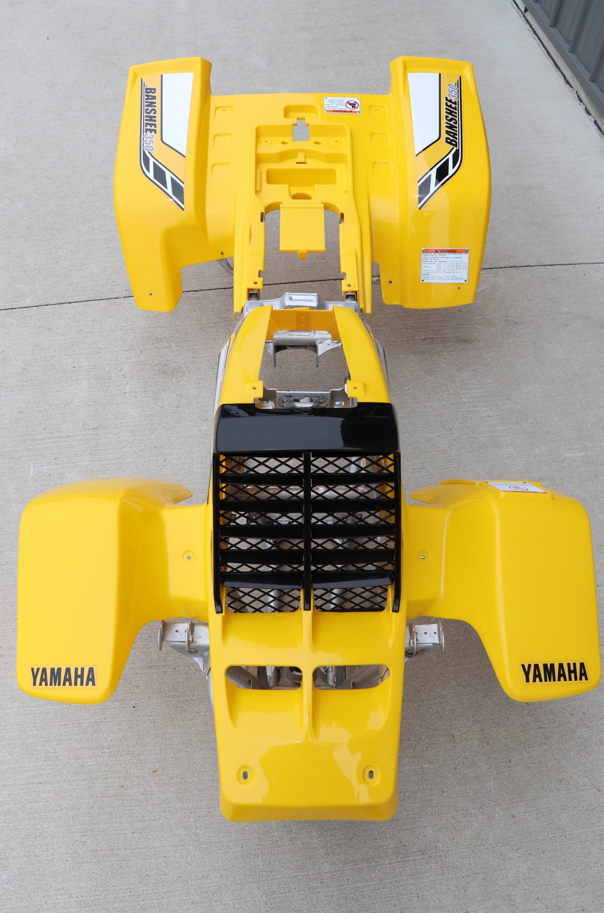 Yamaha Banshee fenders gas tank plastic grill graphics BLACK YELLOW 2006 50th