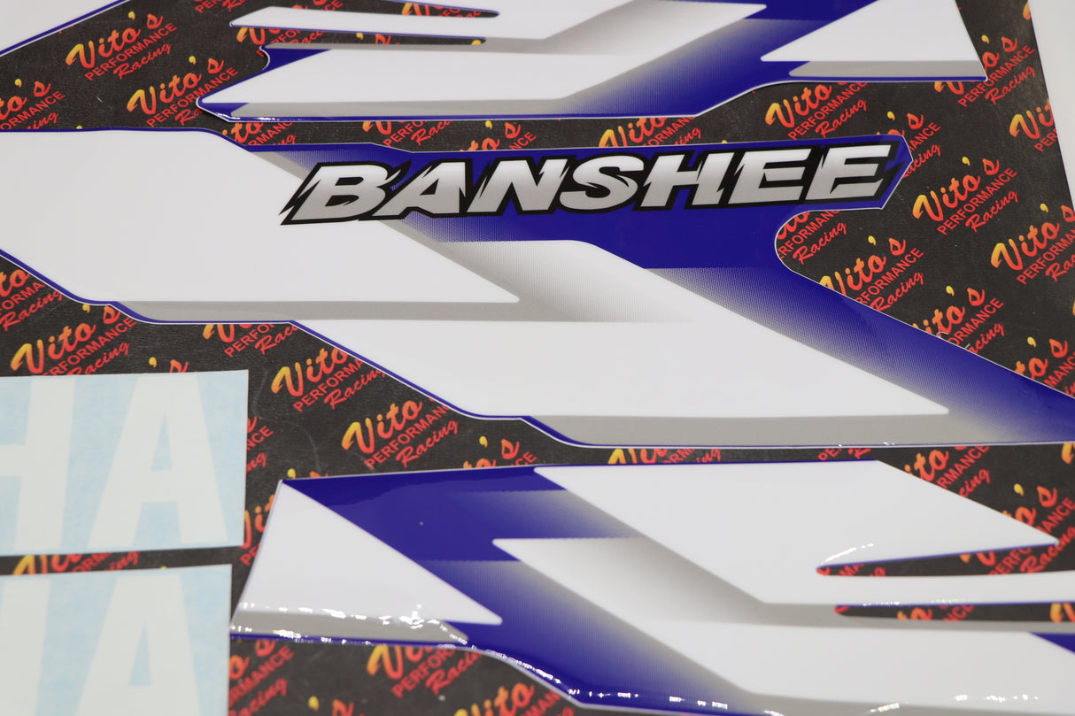 Vito's vinyl decal graphics kit 14MIL sticker Yamaha Banshee BLUE 2000