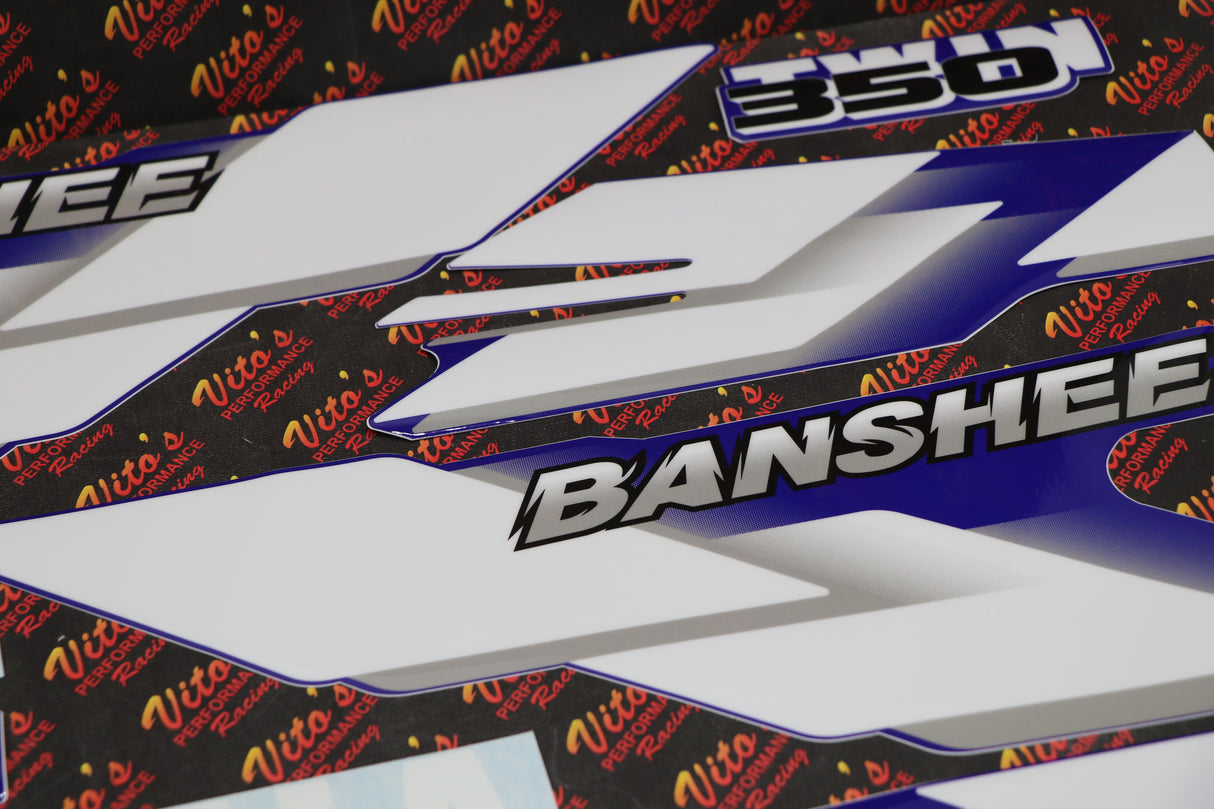 Vito's vinyl decal graphics kit 14MIL sticker Yamaha Banshee BLUE 2000