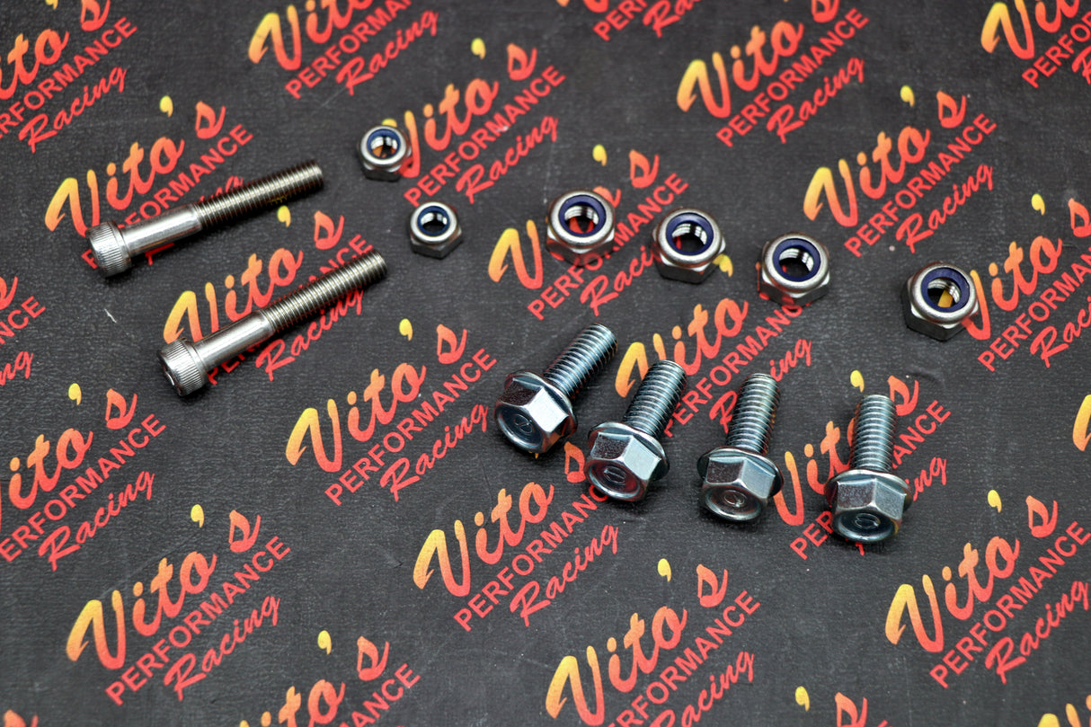 12 piece HARDWARE INSTALL BOLT KIT skidplate + skid plate guide Yamaha Banshee