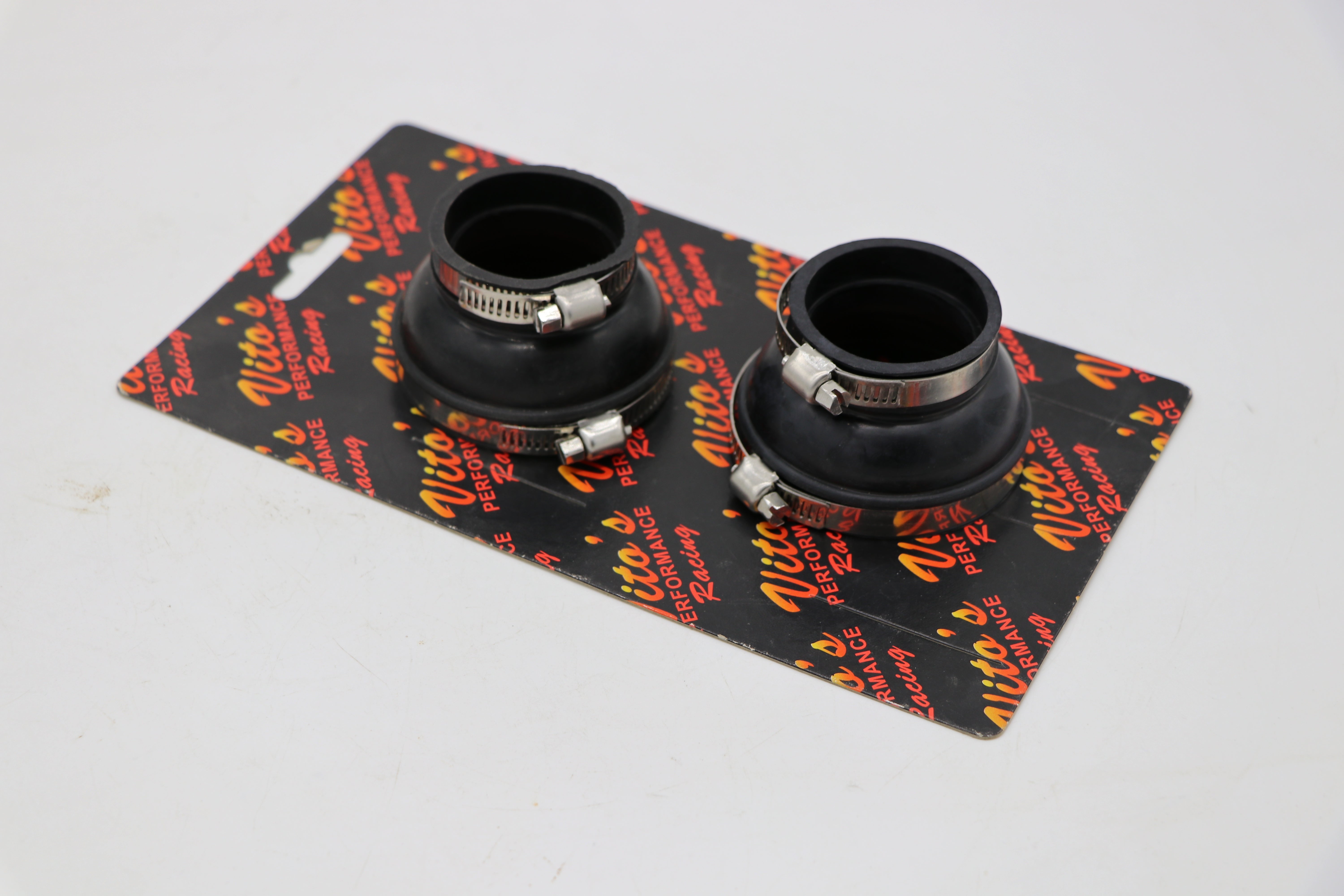 2 x NEW rubber intake boots factory airbox + 4 clamps Yamaha