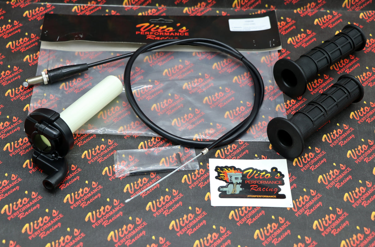 NEW Vito's Blaster twist throttle conversion kit setup + grips + cable 1988-2006