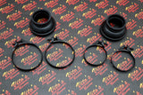 2 x NEW rubber intake boots + CLAMPS factory airbox + 4 clamps Yamaha Banshee