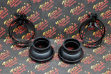 2 x NEW rubber intake boots + CLAMPS factory airbox + 4 clamps Yamaha Banshee