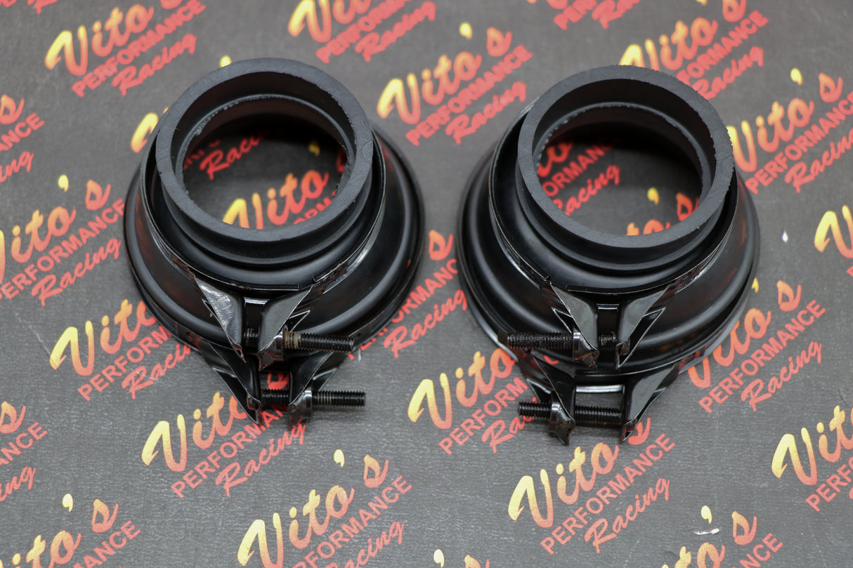 2 x NEW rubber intake boots + CLAMPS factory airbox + 4 clamps Yamaha Banshee