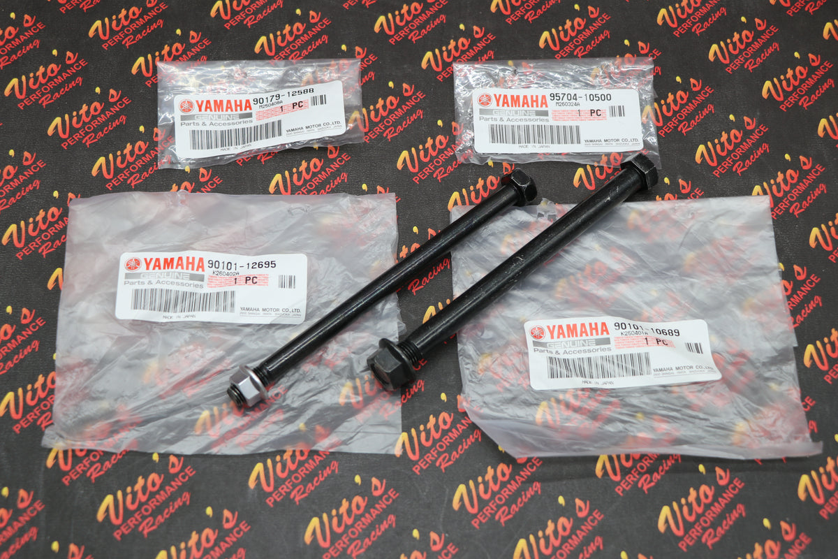 Yamaha Warrior rear Axle Carrier + OEM BOLTS bearings seals 1989-2004