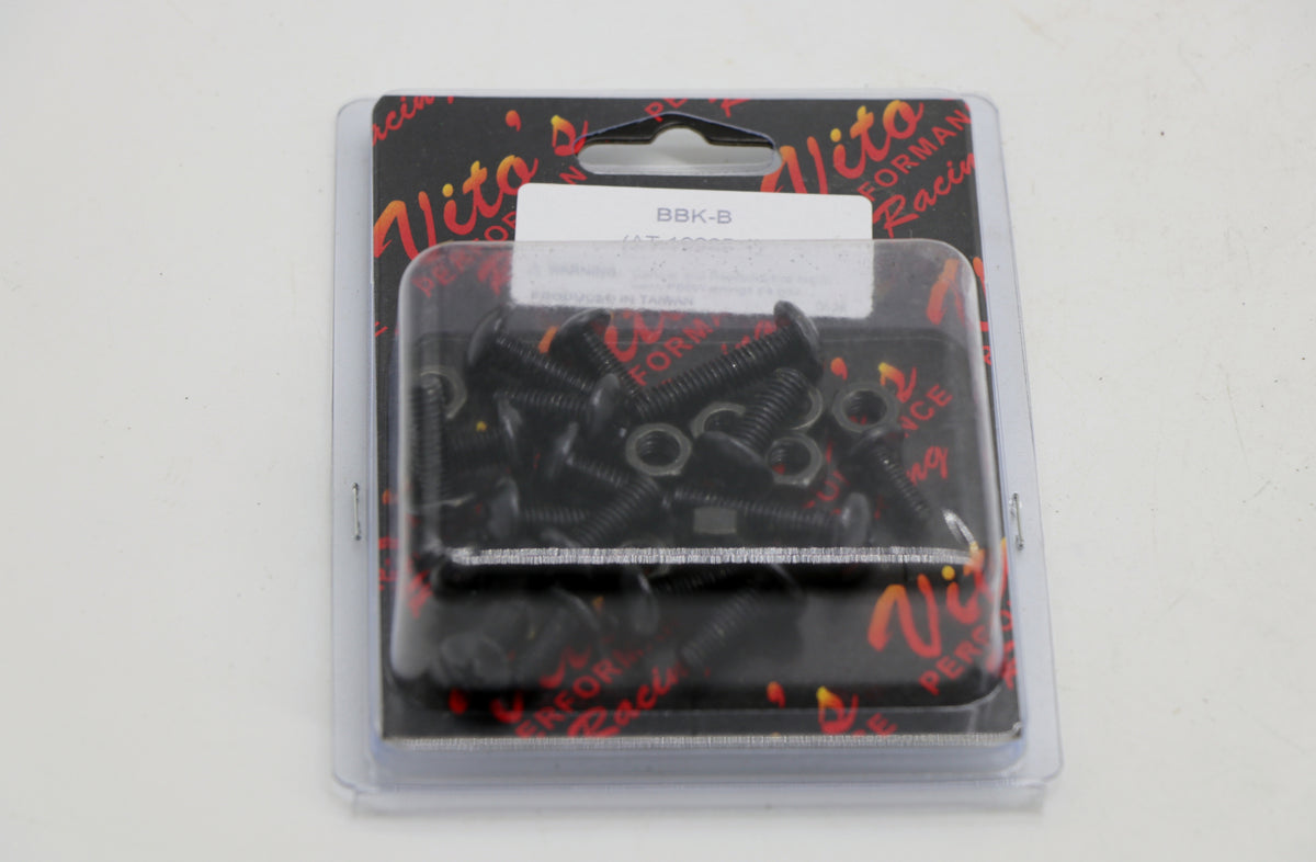 Vito's Yamaha Banshee Fender Bolt Screw Nut Mount Kit Plastics Hardware BLACK