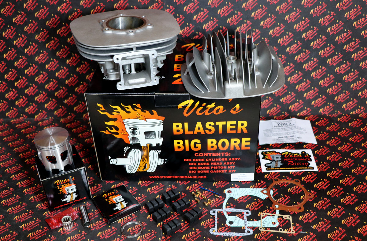 Vito's 240cc BLASTER BIG BORE KIT 72.00 cylinder gaskets jets larger head piston