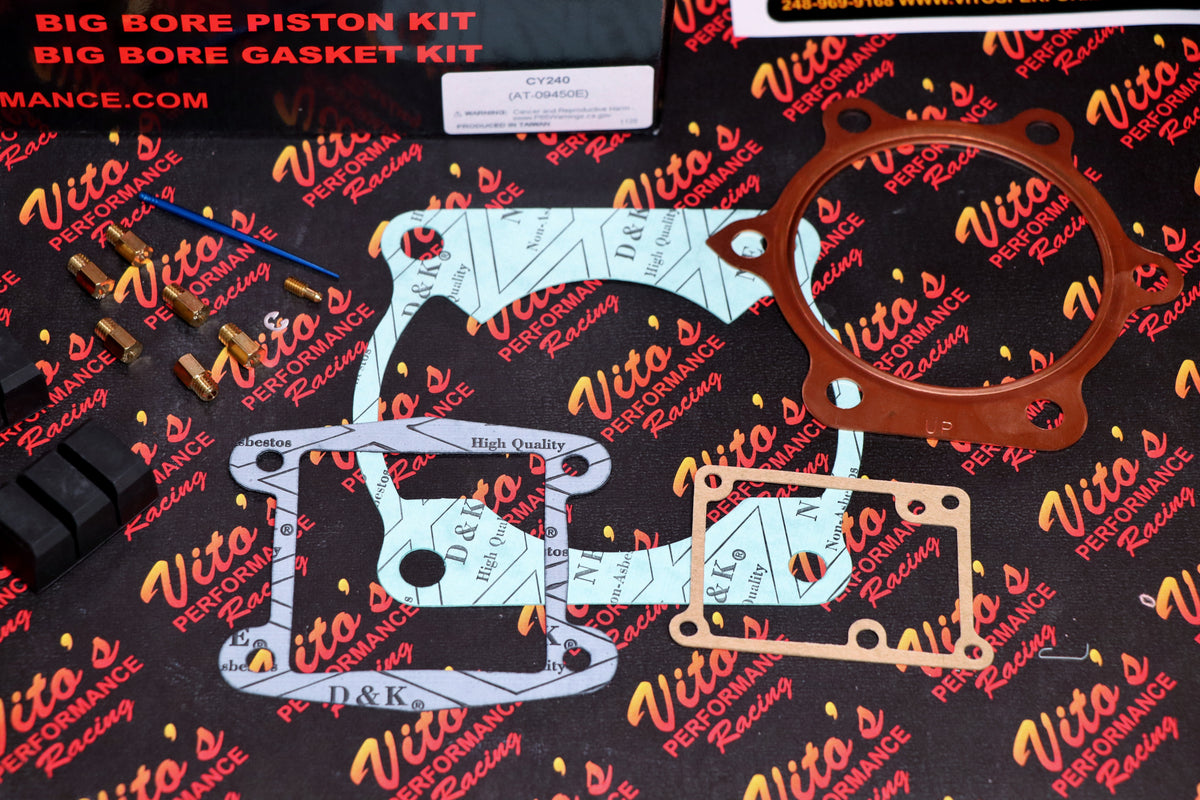 Vito's BLASTER Big Bore 240cc Yamaha 72.00 Cylinder +3mm stroker crank kit