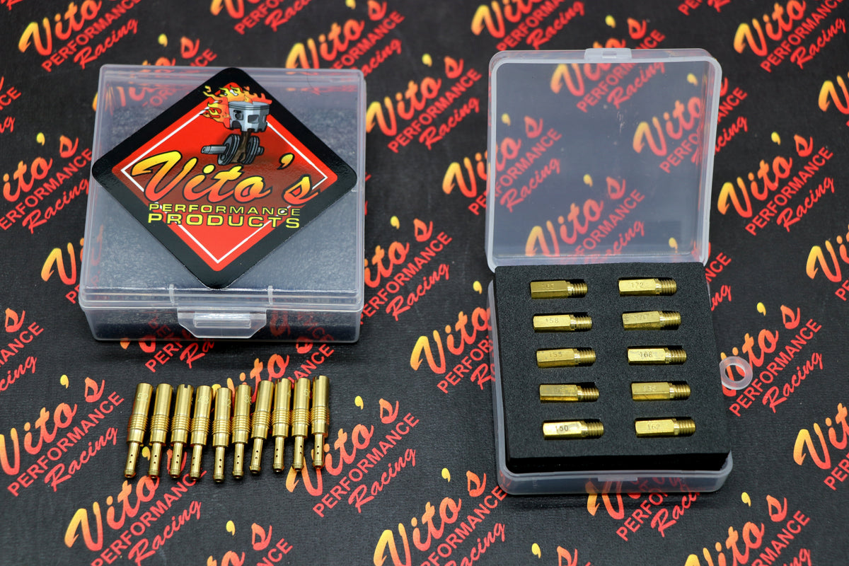 2 x VITO'S Keihin MAIN + PILOT FULL JET KIT Banshee PJ PWK 28mm 34mm 35mm