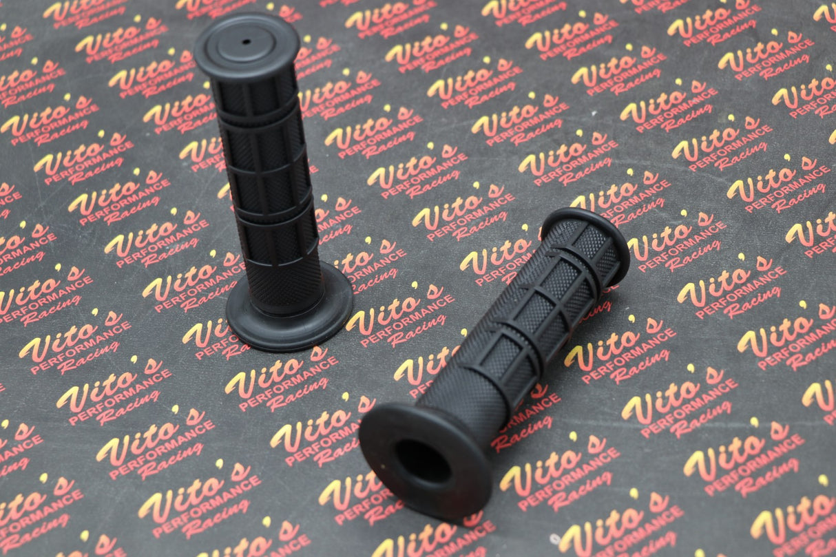 ATV handlebar grips Vito's BLACK 7/8" thumb throttle Yamaha Honda OEM style