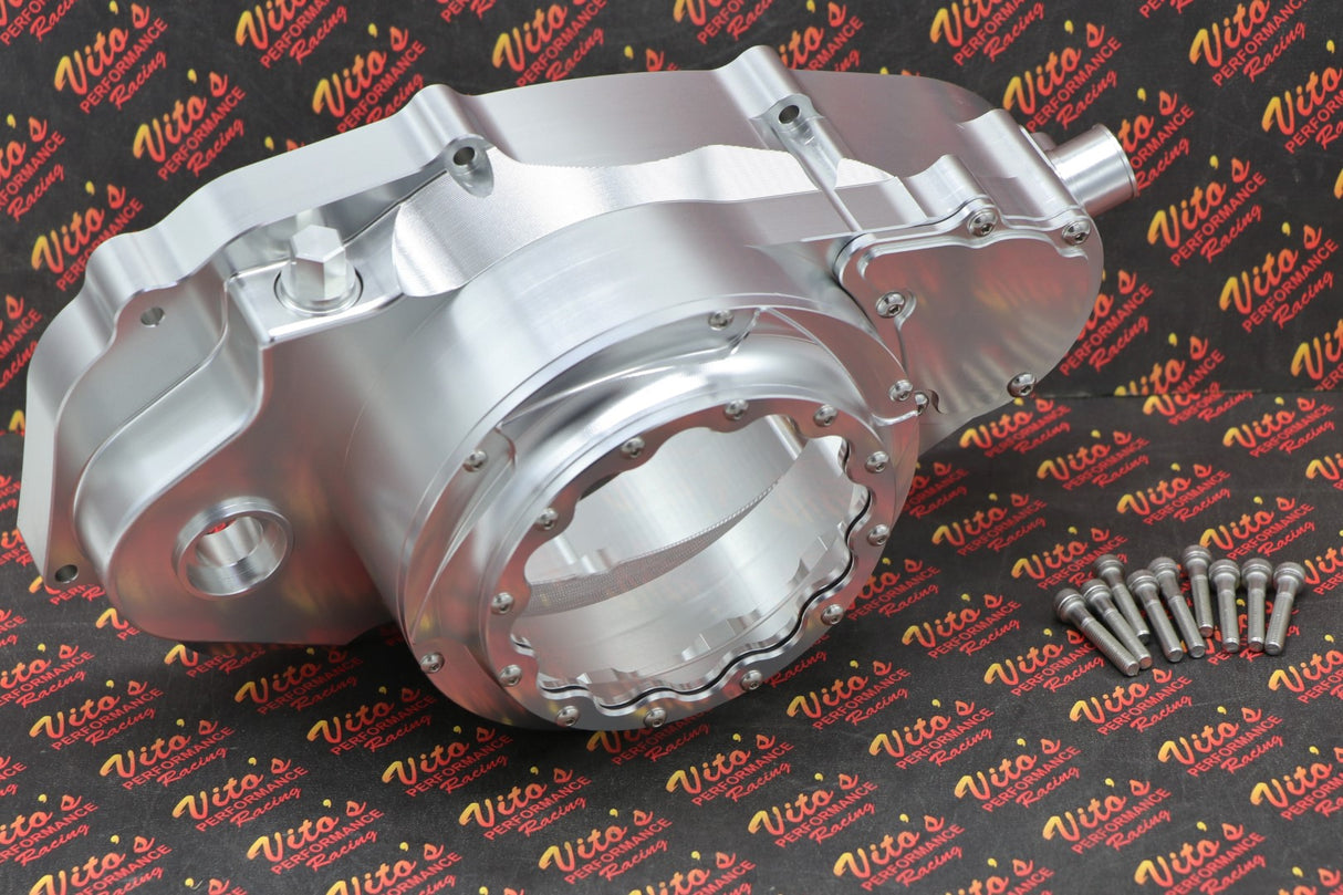 Billet aluminum Yamaha Banshee lock up CLUTCH COVER w/ clear window + dipstick