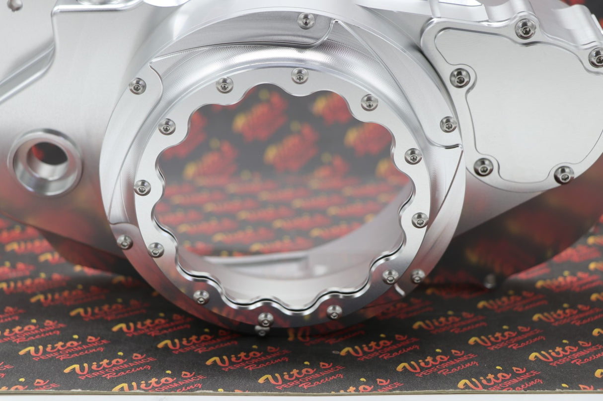 Billet aluminum Yamaha Banshee lock up CLUTCH COVER w/ clear window + dipstick