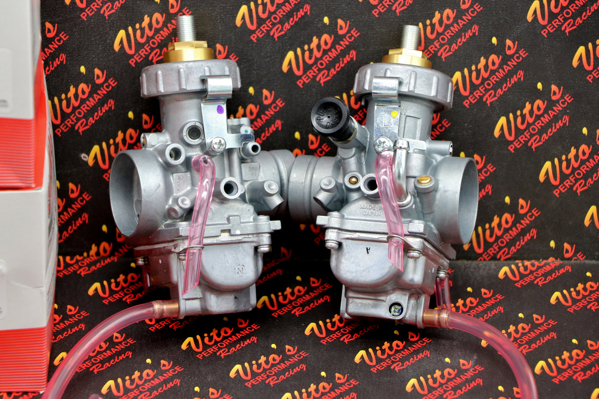 2 x OEM factory carburetor carbs Yamaha Banshee genuine 1987-2006 NEW + cable