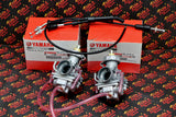 2 x OEM factory carburetor carbs Yamaha Banshee genuine 1987-2006 NEW + cable