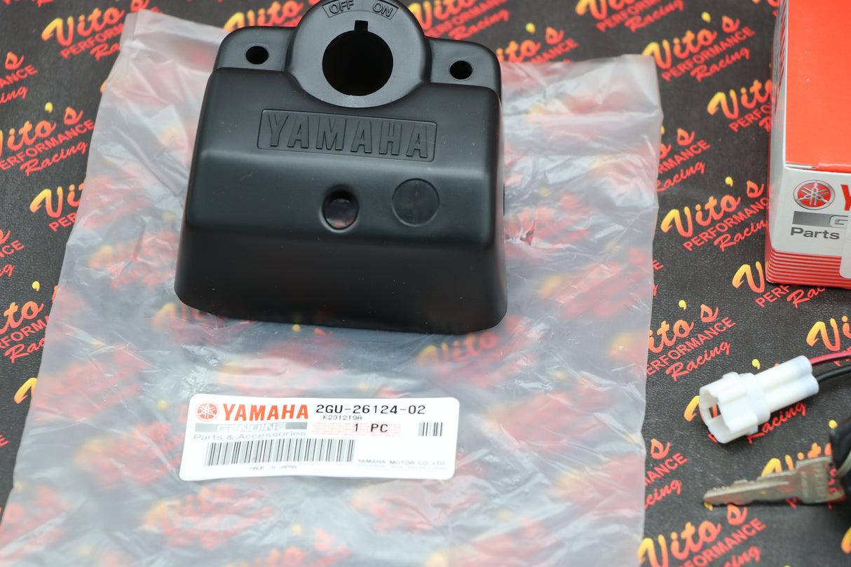 NEW OEM key on/off switch + NEW factory plastic bezel YAMAHA Banshee 2002-2006