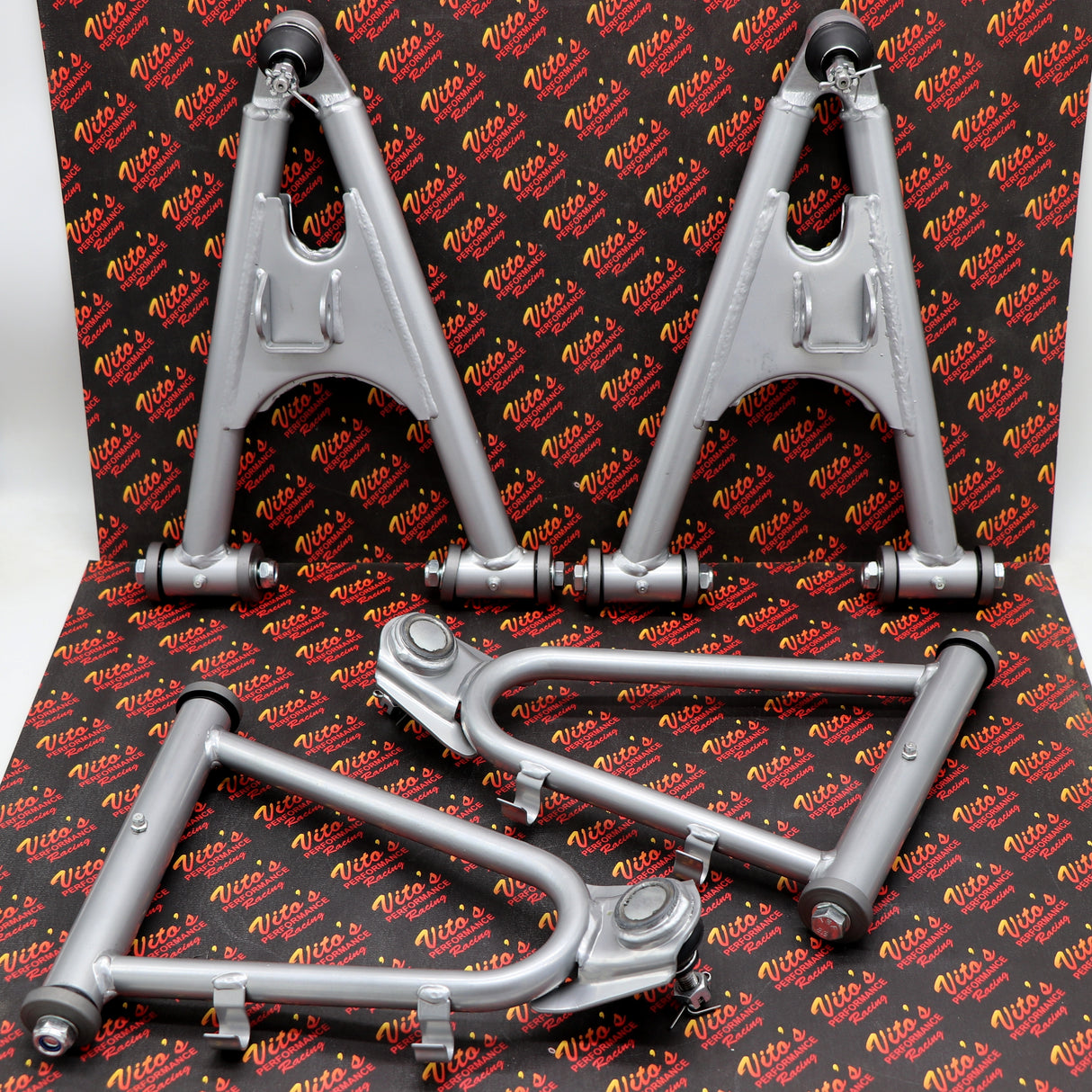 A-Arms complete OEM replica set SILVER + bolts + caps Yamaha Banshee 1991-2006