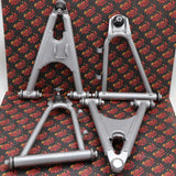 A-Arms complete OEM replica set SILVER + bolts + caps Yamaha Banshee 1991-2006