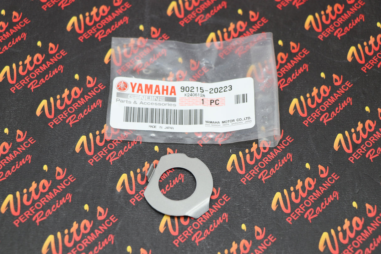 New Yamaha OEM Banshee RZ350 CLUTCH BASKET HUB NUT RETAINING LOCK WASHER 90215-20223