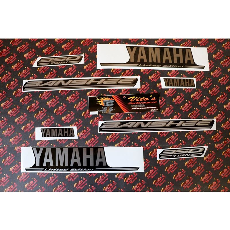 Vito's vinyl decal graphics kit 14MIL sticker Yamaha Banshee BLACK ...